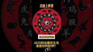 2025财运最旺生肖解读：谁是你的财神？下#感情、事业、财运全解析#蛇年 #生肖運程 #乙巳年 #事業 #財運 #桃花 #开运密码