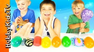 Giant LOLLIPOP SURPRISE Egg! Party Surprise Tootsie Pop + New Word for HobbyBear HobbyKidsTV