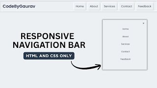 Responsive Navbar using Only HTML & CSS | No JavaScript | Beginner Friendly Tutorial