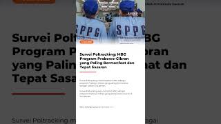 Survei Poltracking: MBG Program Prabowo-Gibran yang Paling Bermanfaat dan Tepat Sasaran