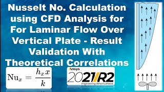 #ansysfluent Forced Convection, Nusselt Number, Heat transfer Coefficient, Flow Over Flat Plate CFD