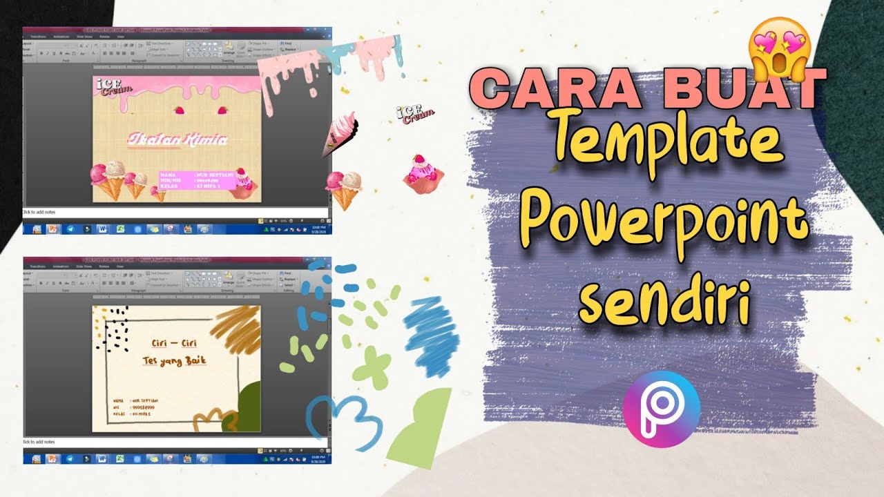 Cara Buat Template Powerpoint Sendiri🌈 || Di Picsart📲 - YouTube