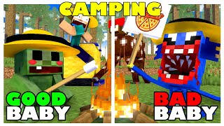 Monster School : BABY ZOMBIE VS BABY HUGGY WUGGY CAMPING - Minecraft Animation