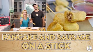 Pancake and Sausage On A Stick | Baking With Josh \u0026 Ange