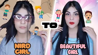 Full Story~You have been converted from Nerd to Beautiful Girl✨🤫 #viral #trending #funny #acting