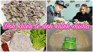 Guys!! Phi Lah Ju bam Kumne 😋|| Dohkhleh Sniang || Pork Salad || Husband Wife || Anisha Khasi Vlog