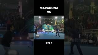 Maradona and Pelé having a header rally on live TV
