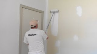 How to paint walls. How to paint a wall using a roller. Best Technique.