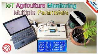 46. IoT Based Agriculture Monitoring | pH | Moisture | Light | Irrigation | Rain | Temp | Humidity