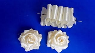 DIY : ribbon flowers / How to make ribbon flowers / Cloth Flower making / DIY Flower