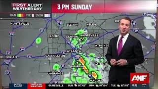 First Alert Forecast Some Sunday Pm Storms Possible