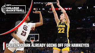 CAITLIN CLARK GETS IT GOING FOR IOWA 🔥 | ESPN College Basketball