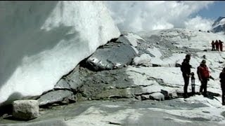 Fonte des glaciers dans la région italienne de Trente