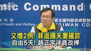 【TVBS新聞精華】20200808 又增2例! 菲返國夫妻確診 自由5天! 趙正宇涉貪改押