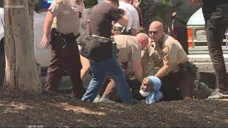 Third-day of racially charged protests continue in Gaston County