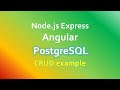 Angular + Node.js + Postgresql: CRUD example with Express Rest Apis