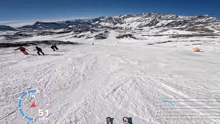 4k Cervinia 65mph ski on piste - GoPro