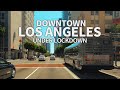 LOS ANGELES - Driving Downtown Hope-Flower Street Los Angeles, Under Lockdown, California, USA -2.7K