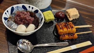 甘党茶屋 梅園 三条寺町店 京都 人気のカフェでみたらし団子・わらび餅・あんみつ等 5種の和スイーツとお抹茶のセット