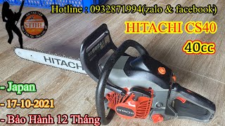 Máy Cưa Xích HITACHI CS40 Đời Mới Trợ Lực 40cc ☎️ 0932871994