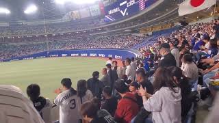 20241109　勝利試合後に流れる！ﾗｯﾊﾟで【野球場へゆこう】~侍ｼﾞｬﾊﾟﾝのﾁｰﾑ応援歌~@ﾊﾞﾝﾃﾘﾝﾄﾞｰﾑ ﾅｺﾞﾔ･外野ﾗｲﾄ 侍ｼﾞｬﾊﾟﾝ強化試合