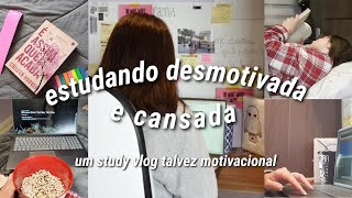 study vlog: estudando com preguiça e sem vontade ✨ dicas + realidade