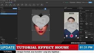 Tutorial Effect House, Cara membuat scane obyek dengan bentuk dan karakter yang kita inginkan