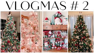 VLOGMAS # 2 - Christmas Decorations ♡ Vintage Christmas Decor ♡ Pink & Disney Christmas Trees ♡ 2020
