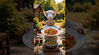 Cute rabbit cooking #rabbit #rabbits #bunny