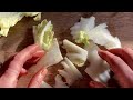 how to angle cut napa cabbage