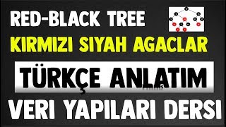 RED BLACK TREE KIRMIZI SİYAH AĞAÇLAR TÜRKÇE ANLATIM VERİ YAPILARI VE ALGORİTMALAR DERSİ