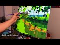 impressionist landscape with acrylic painting a river plein air art techniques enrique zaldivar