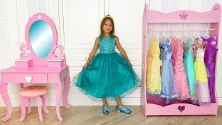 Sofia Dress Up in Princess and Playing With Toys - Funny Stories for Kids