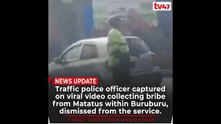 Police officer in viral video collecting bribe from Matatus within Buruburu sacked!