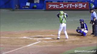 2018.07.21 東京ヤクルトスワローズ 西浦直亨 レフトへのタイムリーヒットで１点差