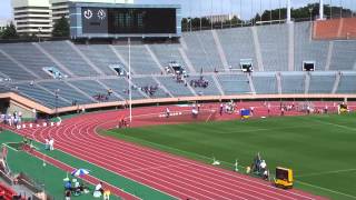 H25　関東学生新人　男子100m　予選6組　大会新記録　猶木雅文