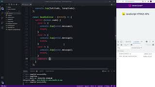 JavaScript HTML5 APIs 068 Handling Permission and Location Errors