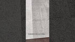 Flamed and polished silver grey granite tiles for floor and wall. #granite #stone