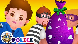 ChuChu TV Police Chase & Catch Thief in Police Car Save Giant Surprise Eggs Toys, Gifts for Kids