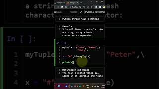 join string method python tamil #python #shorts