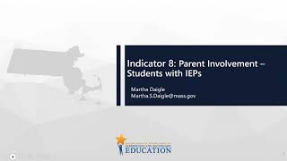 Indicator 8 - Parent Involvement