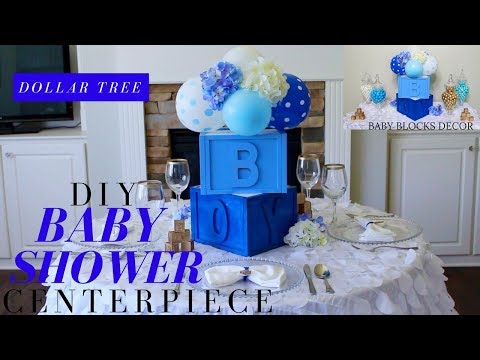DOLLAR TREE DIY BABY SHOWER DECOR | DIY BOY BABY SHOWER CENTERPIECE | BABY BLOCKS BABY SHOWER DOLLAR TREE DIY BABY SHOWER DECOR | DIY BOY BABY SHOWER CENTERPIECE | BABY BLOCKS BABY SHOWER