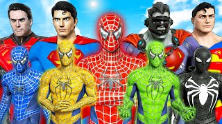TEAM SPIDER-MAN VS TEAM SUPERMAN - MARVEL SPIDERMAN VS DC COMIC SUPERMAN