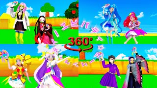 【鬼滅の刃MMD】[VR MMD]エビバディ☆ヒーリングッデイ！ - ヒーリングっど♥プリキュアED -【Demon Slayer Everybody☆Healin' Good Day!】