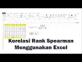 Korelasi Rank Spearman Menggunakan Excel # Manual