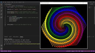 Colourful Spiral using Python & Turtle library ๐ข