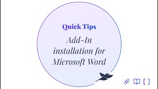 Add-In installation for Microsoft Word