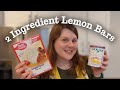 Easy 2 INGREDIENT LEMON BARS using cake mix!