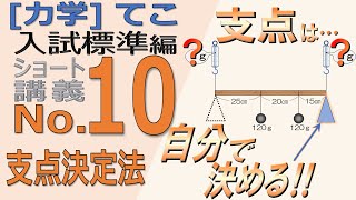 【力学】てこ　No.10「支点決定法」