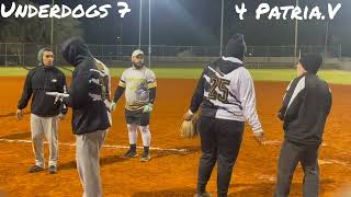 🫣🥶 SEMI FINALS MENS SOFTBALL Underdogs vs Patria Y Vida